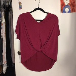 Front Twist Tie Blouse